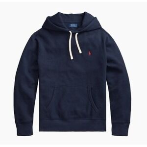Polo Ralph Lauren Mens 2XLB‎ Navy Blue Fleece Hoodie Red Pony NWT